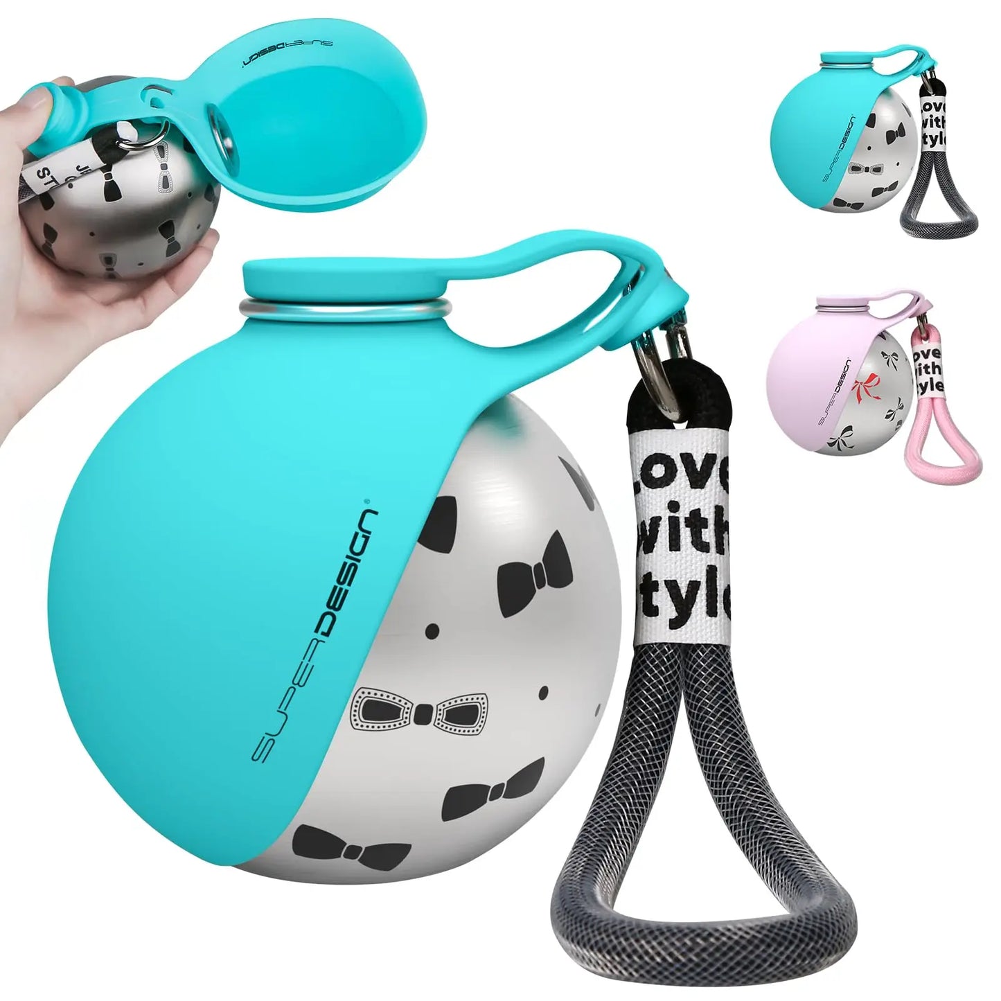 2-in-1 Portable Dog Water Bottle – Leak-Proof Travel Water Bottle for Small Dogs | Stainless Steel & Silicone Design 🐶💧
