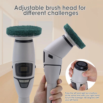 10-in-1 Electric Cleaning Brush Multifunction Bathroom Scrubber