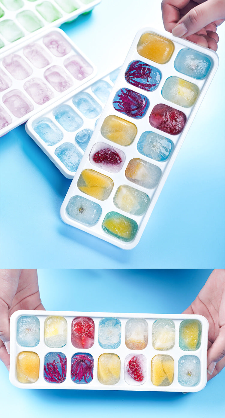 14 Grid Silicone Ice Cube Tray Square Ice Mold Bar Ice Maker Tray