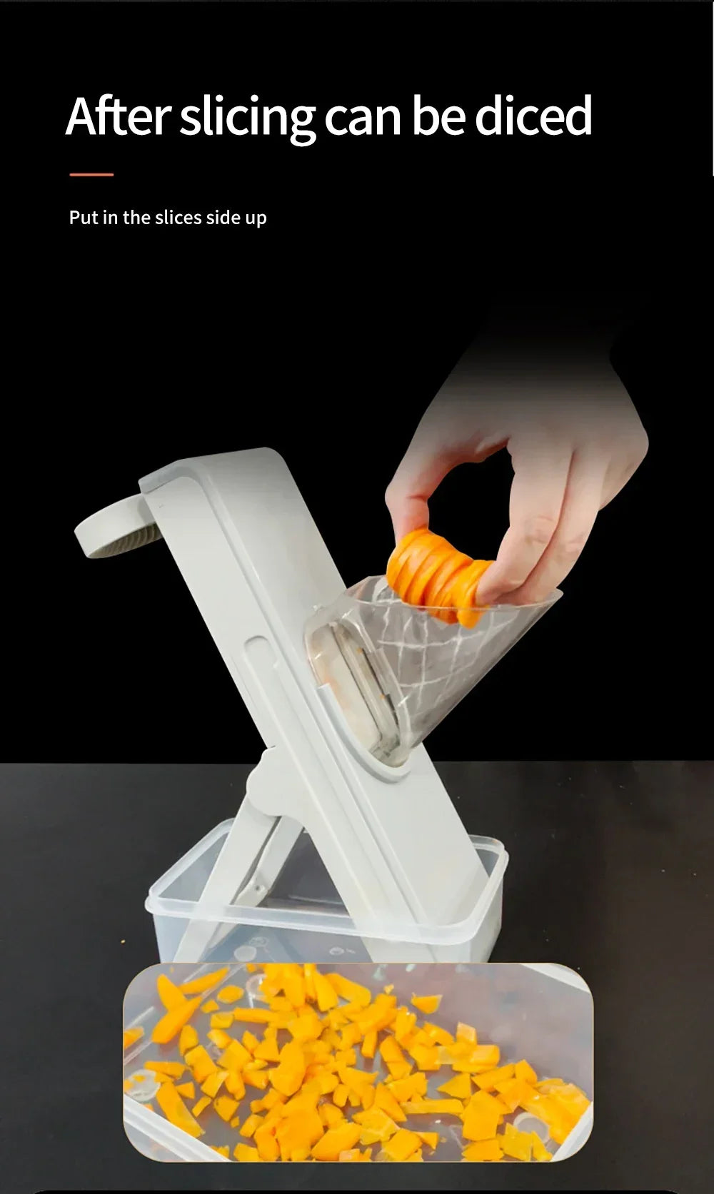 Safe Mandoline Vegetable Cutter Slicer With Storage Box Lid