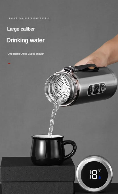 Stainless Steel Thermos Bottle LED Temperature Display 500ML-1L