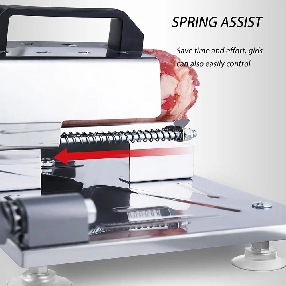Spring assist mechanism in action with text on a white background
