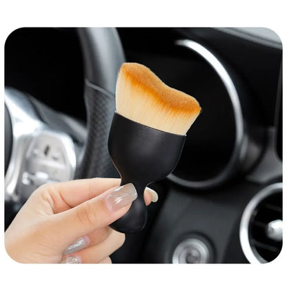 Car Interior Cleaning Brush Curved Design Ultra Soft Dust Sweeping Soft Brush Air Conditioning Outlet Car Beauty Cleaning Tools
