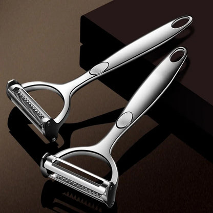 2-in-1 Stainless Steel Vegetable Peeler Carrot Grater Kitchen Tool