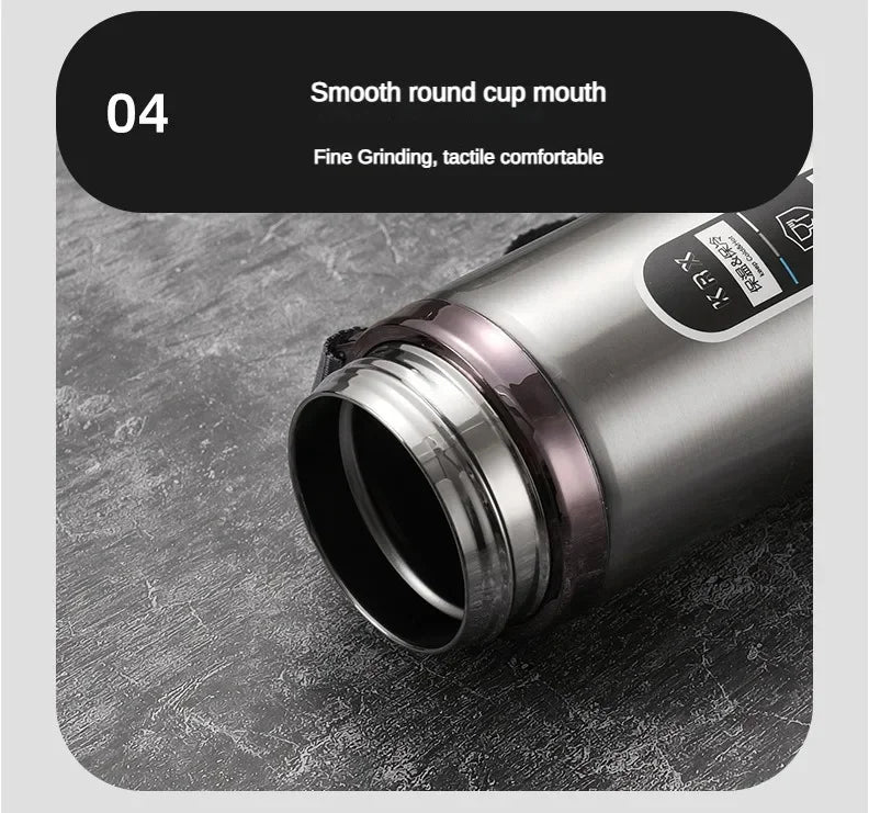 Stainless Steel Thermos Bottle LED Temperature Display 500ML-1L