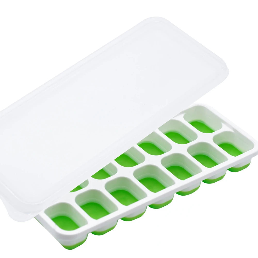 14 Grid Silicone Ice Cube Tray Square Ice Mold Bar Ice Maker Tray