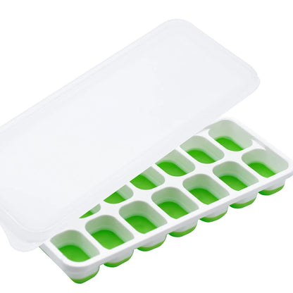 14 Grid Silicone Ice Cube Tray Square Ice Mold Bar Ice Maker Tray