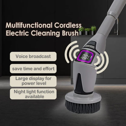 10-in-1 Electric Cleaning Brush Multifunction Bathroom Scrubber