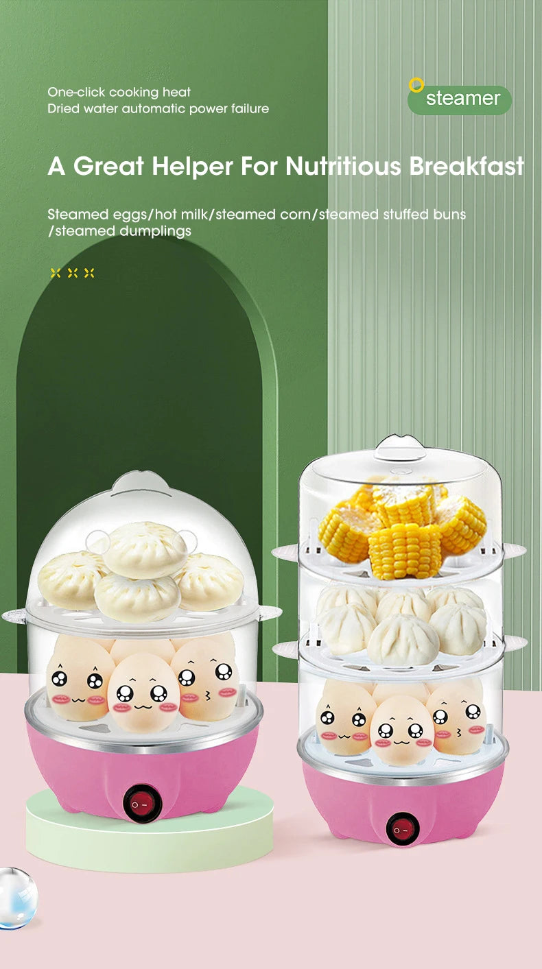 Automatic Egg Cooker 7 Eggs Electric Boiler Steamer Breakfast Maker