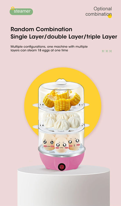 Automatic Egg Cooker 7 Eggs Electric Boiler Steamer Breakfast Maker
