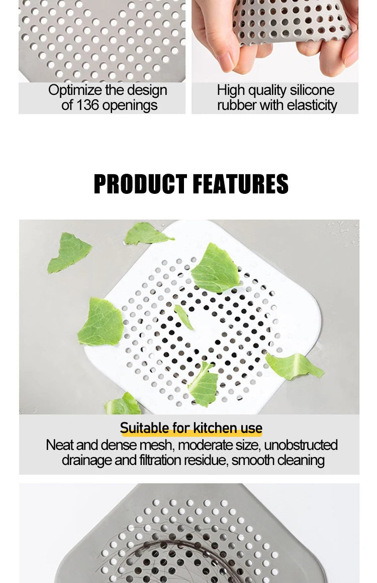 Shower Drain Hair Strainer Sink Filter Bathroom Kitchen Stopper