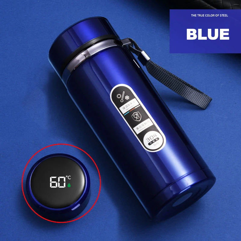 Stainless Steel Thermos Bottle LED Temperature Display 500ML-1L