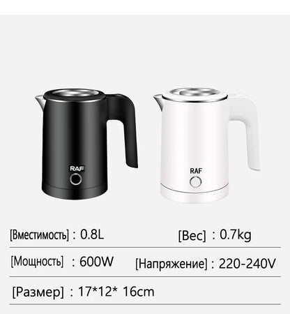 0.8L Travel Electric Kettle Portable Stainless Steel Water Boiler