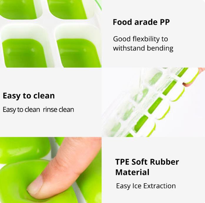 14 Grid Silicone Ice Cube Tray Square Ice Mold Bar Ice Maker Tray