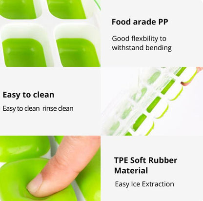 14 Grid Silicone Ice Cube Tray Square Ice Mold Bar Ice Maker Tray