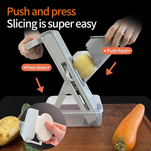 Safe Mandoline Vegetable Cutter Slicer With Storage Box Lid