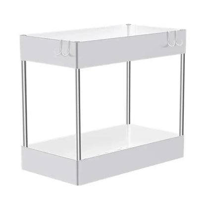 2 Tier Under Sink Storage Organizer Kitchen Bathroom Cabinet Rack