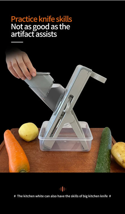 Safe Mandoline Vegetable Cutter Slicer With Storage Box Lid