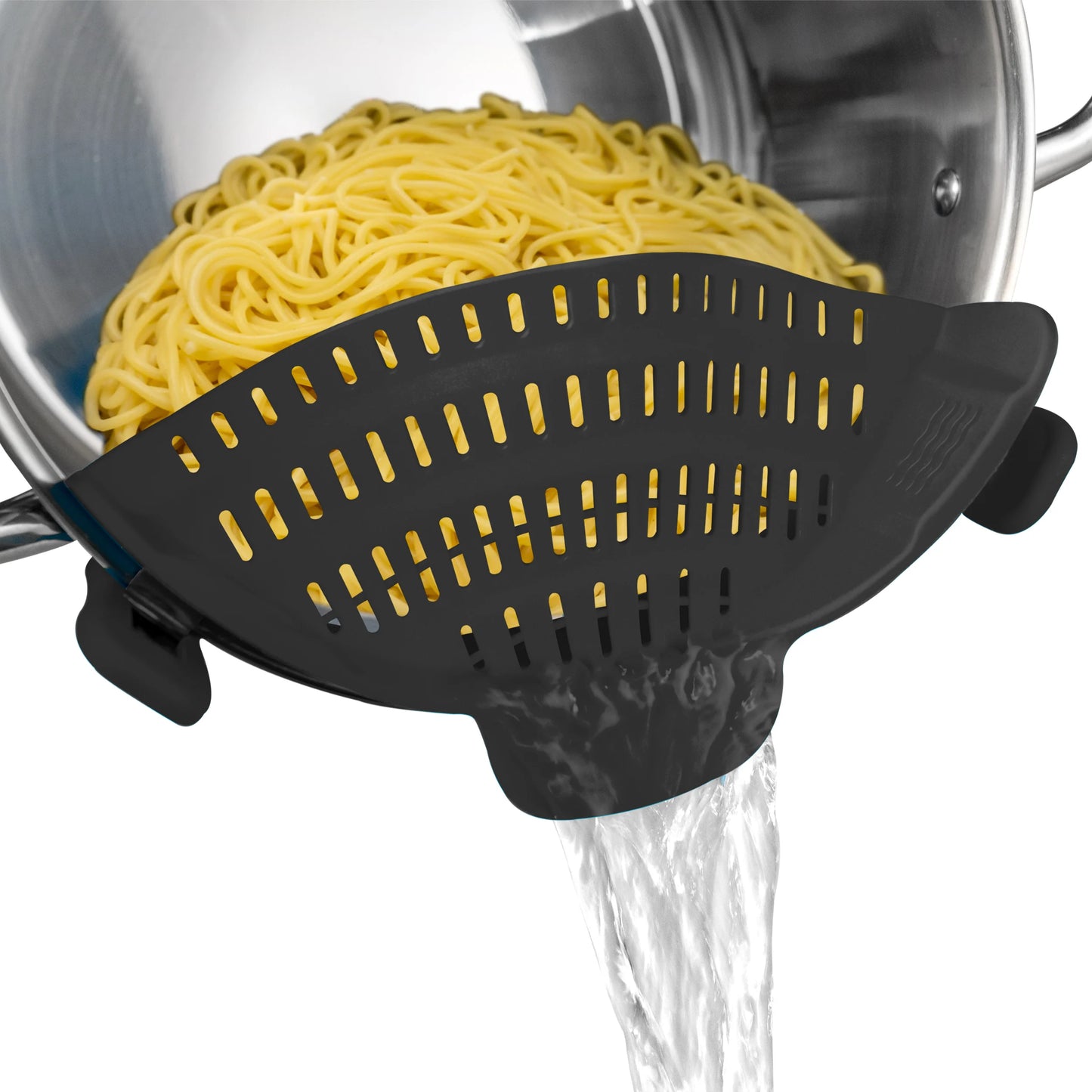 Adjustable Silicone Clip-On Pot Strainer Kitchen Pasta Drainer