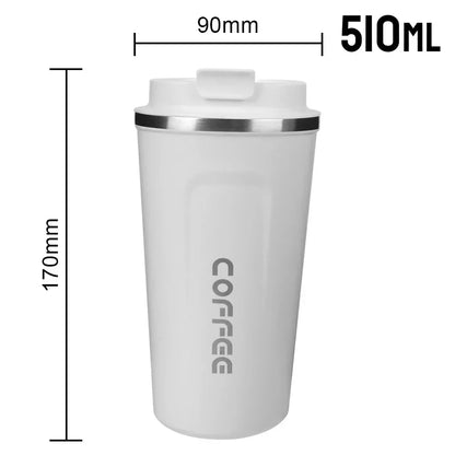 380/510ML Stainless Steel Thermo Travel Mug Leakproof Coffee Cup