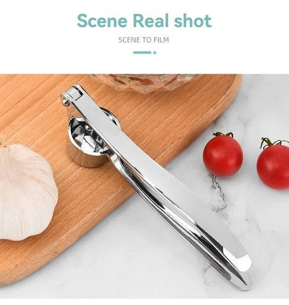 Heavy Duty Garlic Press Stainless Steel Manual Garlic Crusher Tool