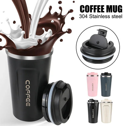 380/510ML Stainless Steel Thermo Travel Mug Leakproof Coffee Cup
