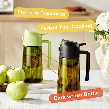 470ML Olive Oil Sprayer Bottle 2-in-1 Oil Dispenser Cooking Spray