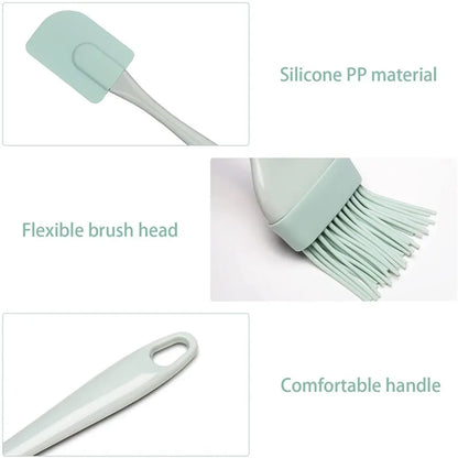 3PCS Silicone Spatula Set Cake Cream Scraper Baking Kitchen Tools