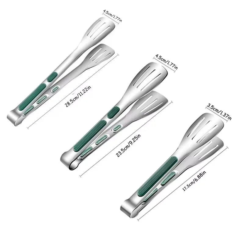Set of four kitchen utensils with measurements on a white background