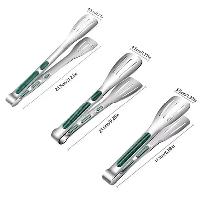 Set of four kitchen utensils with measurements on a white background