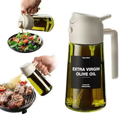 470ML Olive Oil Sprayer Bottle 2-in-1 Oil Dispenser Cooking Spray
