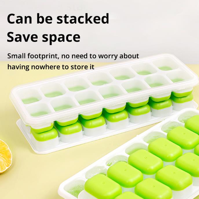 14 Grid Silicone Ice Cube Tray Square Ice Mold Bar Ice Maker Tray