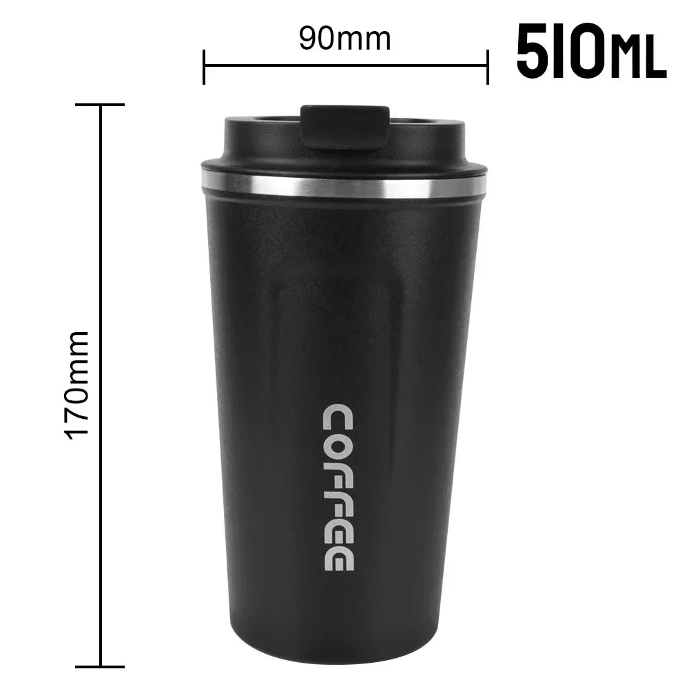 380/510ML Stainless Steel Thermo Travel Mug Leakproof Coffee Cup