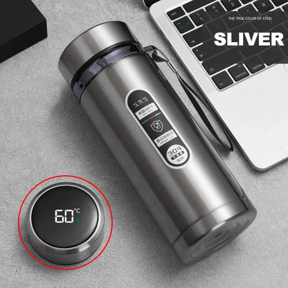 Stainless Steel Thermos Bottle LED Temperature Display 500ML-1L