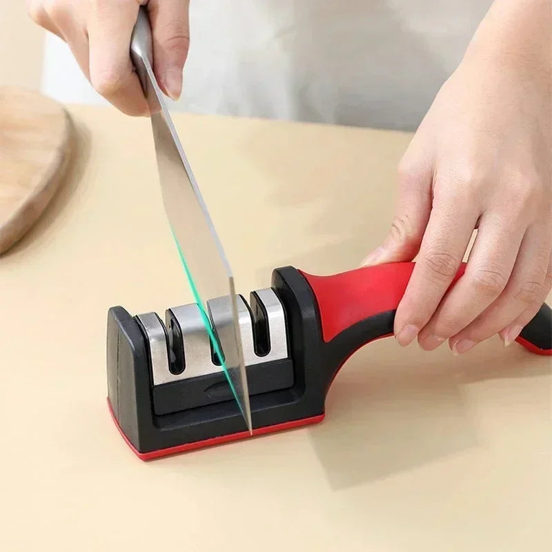 3-Stage Knife Sharpener Stainless Steel Kitchen Knife Sharpening Tool