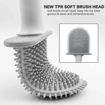 Gray TPR soft brush head with detailed bristle design on a white background
