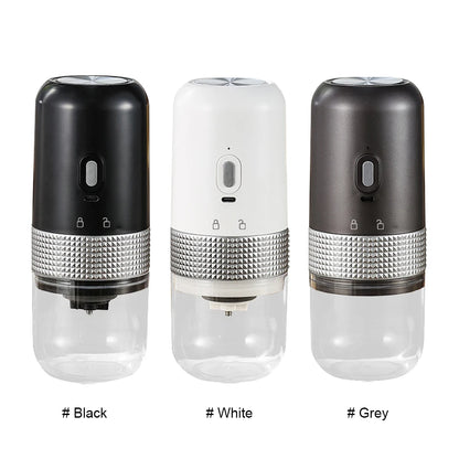 Three portable air purifiers in black, white, and gray on a white background