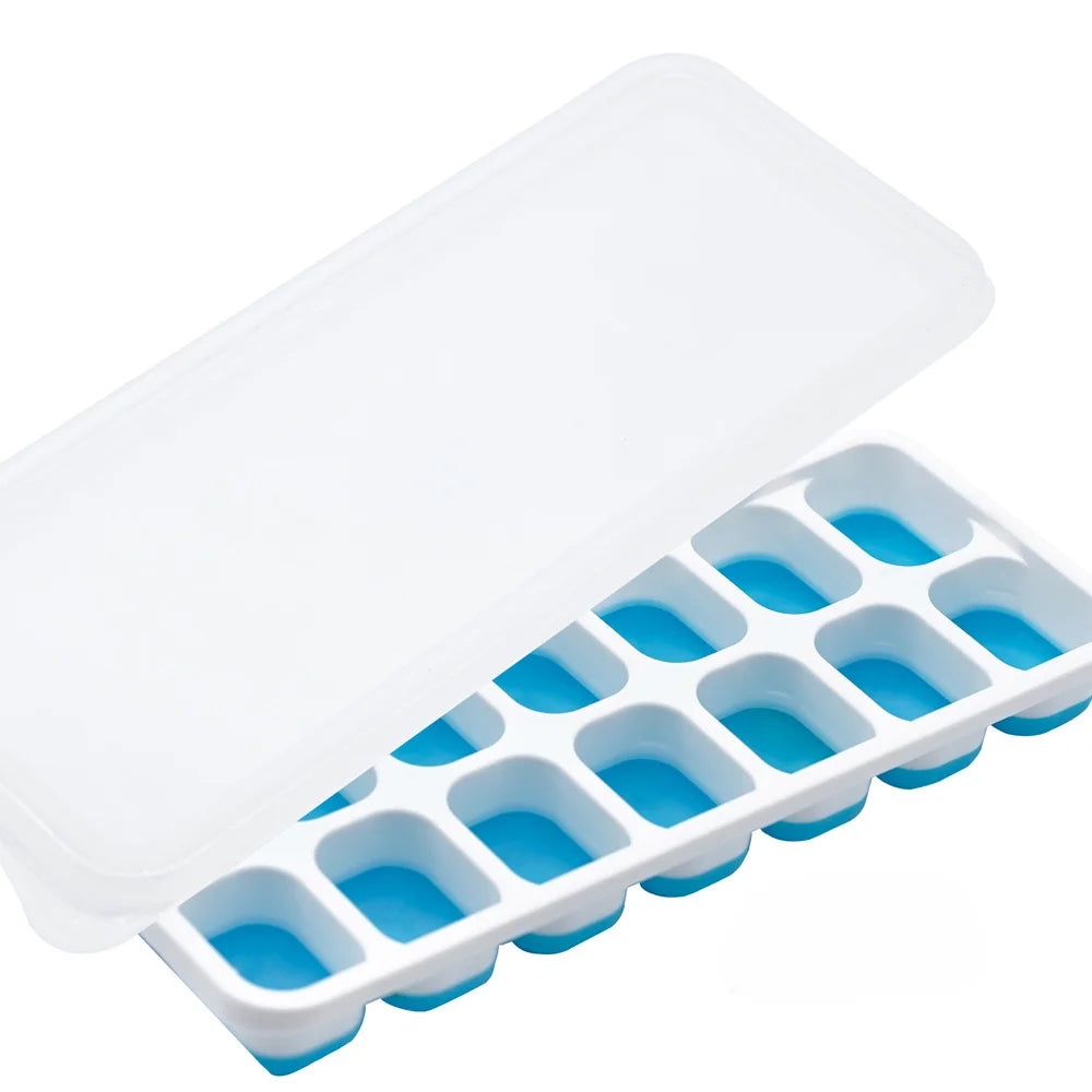 14 Grid Silicone Ice Cube Tray Square Ice Mold Bar Ice Maker Tray