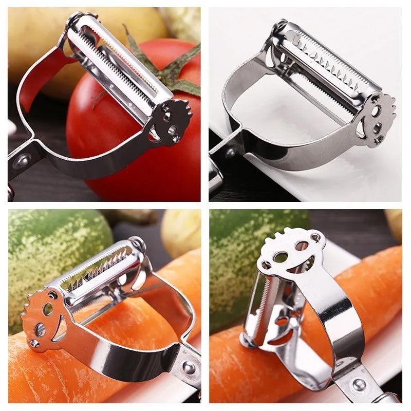 2-in-1 Stainless Steel Vegetable Peeler Carrot Grater Kitchen Tool