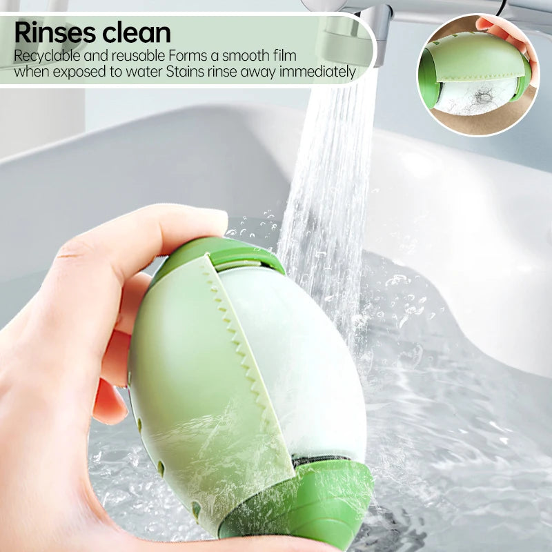 Washable Lint Remover Brush – Portable Pet Hair Roller for Clothes, Sofa & Carpet