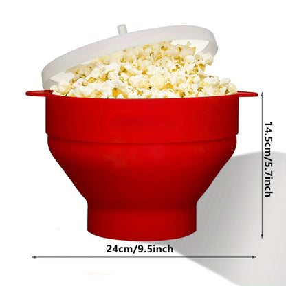 3L Silicone Microwave Popcorn Maker Foldable BPA-Free Popcorn Bowl