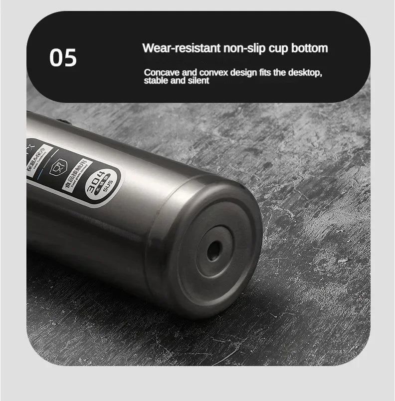 Stainless Steel Thermos Bottle LED Temperature Display 500ML-1L