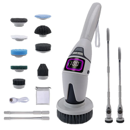 10-in-1 Electric Cleaning Brush Multifunction Bathroom Scrubber