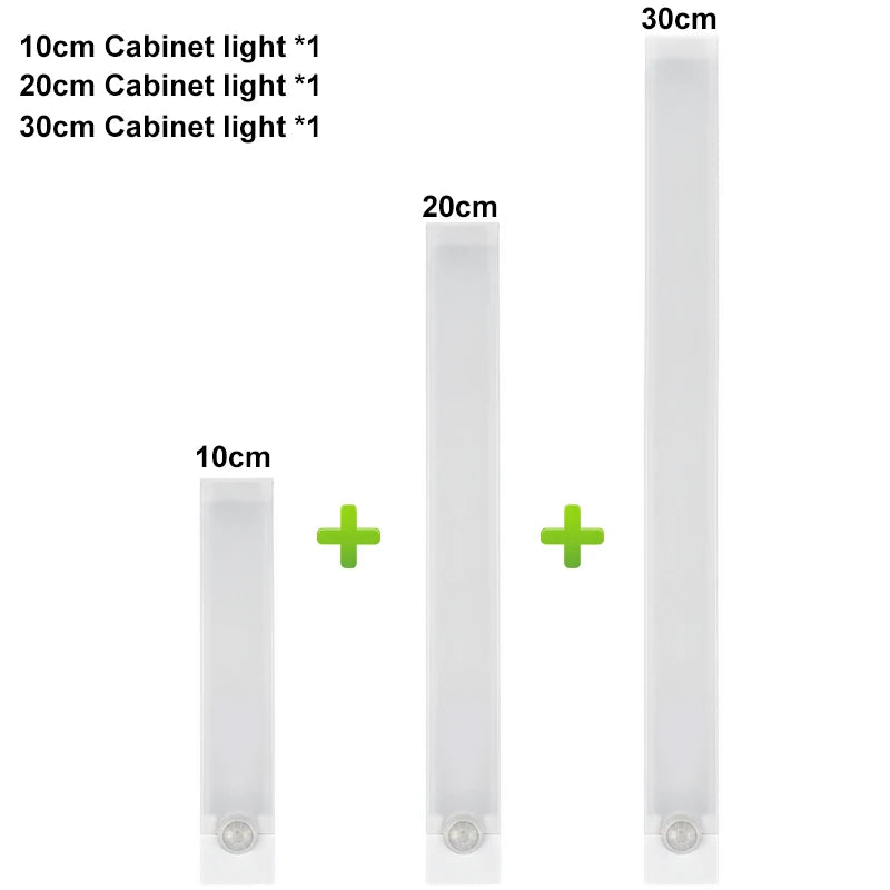 Under Cabinet Light Dimmable LED Motion Sensor Night Light USB Charging Magnetic Induction Lamp for Bedside Wardrobe Stairway