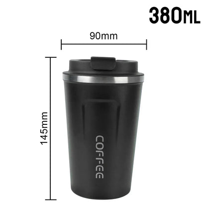 380/510ML Stainless Steel Thermo Travel Mug Leakproof Coffee Cup