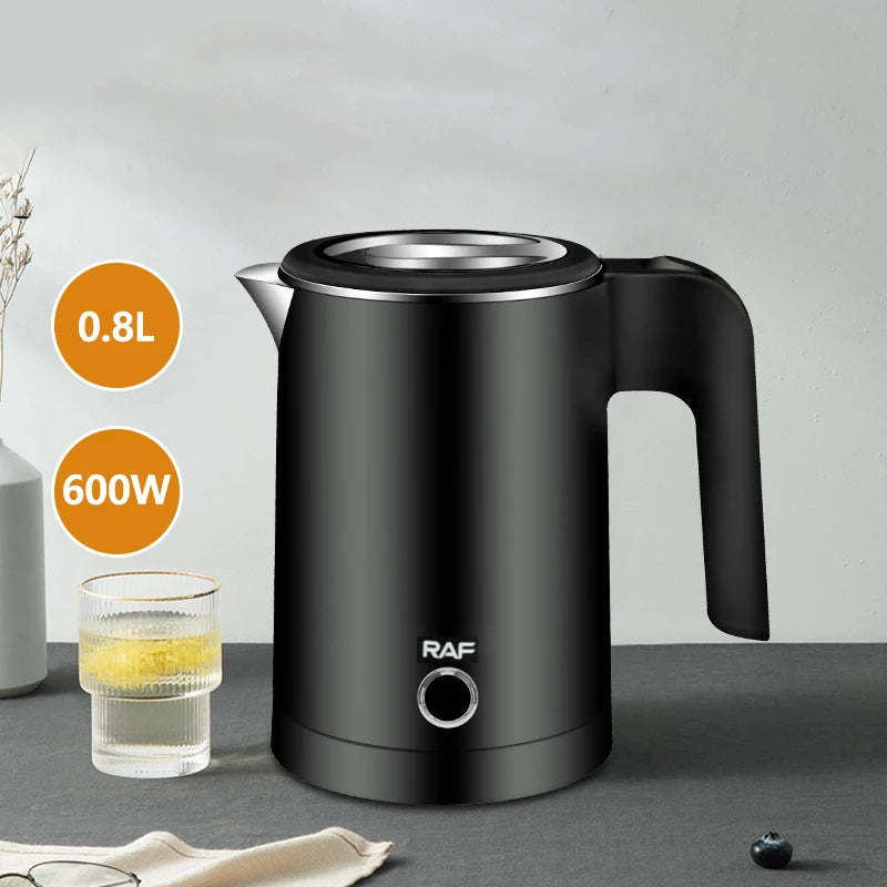 0.8L Travel Electric Kettle Portable Stainless Steel Water Boiler