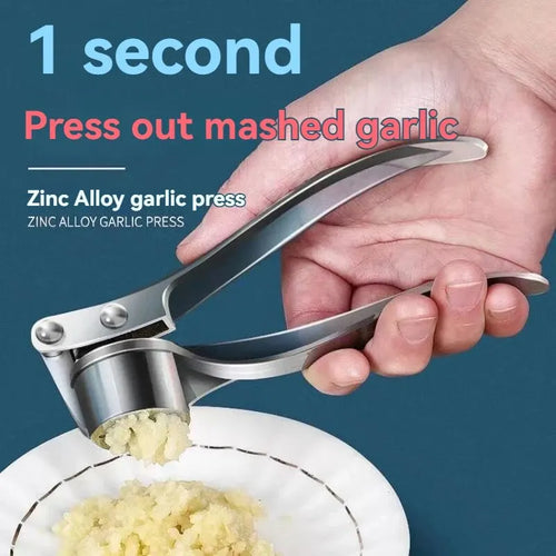 Heavy Duty Garlic Press Stainless Steel Manual Garlic Crusher Tool