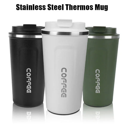 380/510ML Stainless Steel Thermo Travel Mug Leakproof Coffee Cup