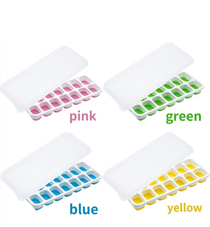 14 Grid Silicone Ice Cube Tray Square Ice Mold Bar Ice Maker Tray