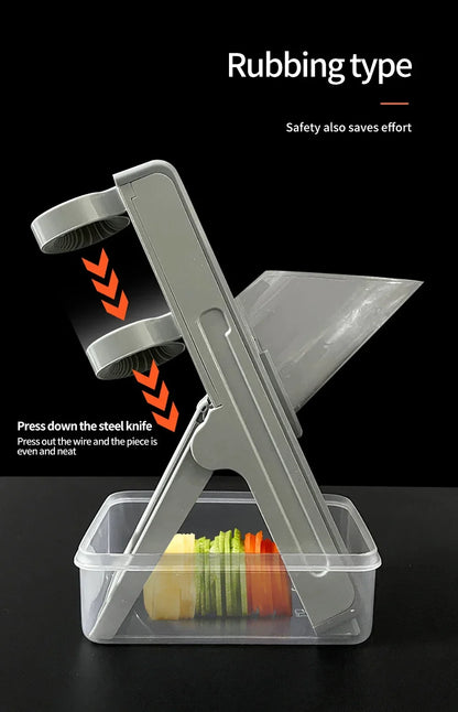 Safe Mandoline Vegetable Cutter Slicer With Storage Box Lid